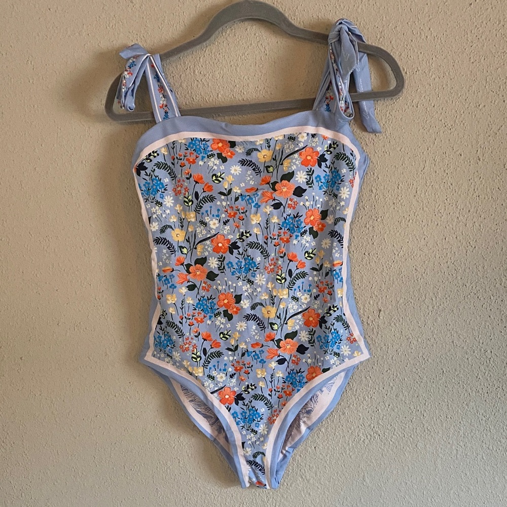 Floral Blue Women’s Swim One Piece